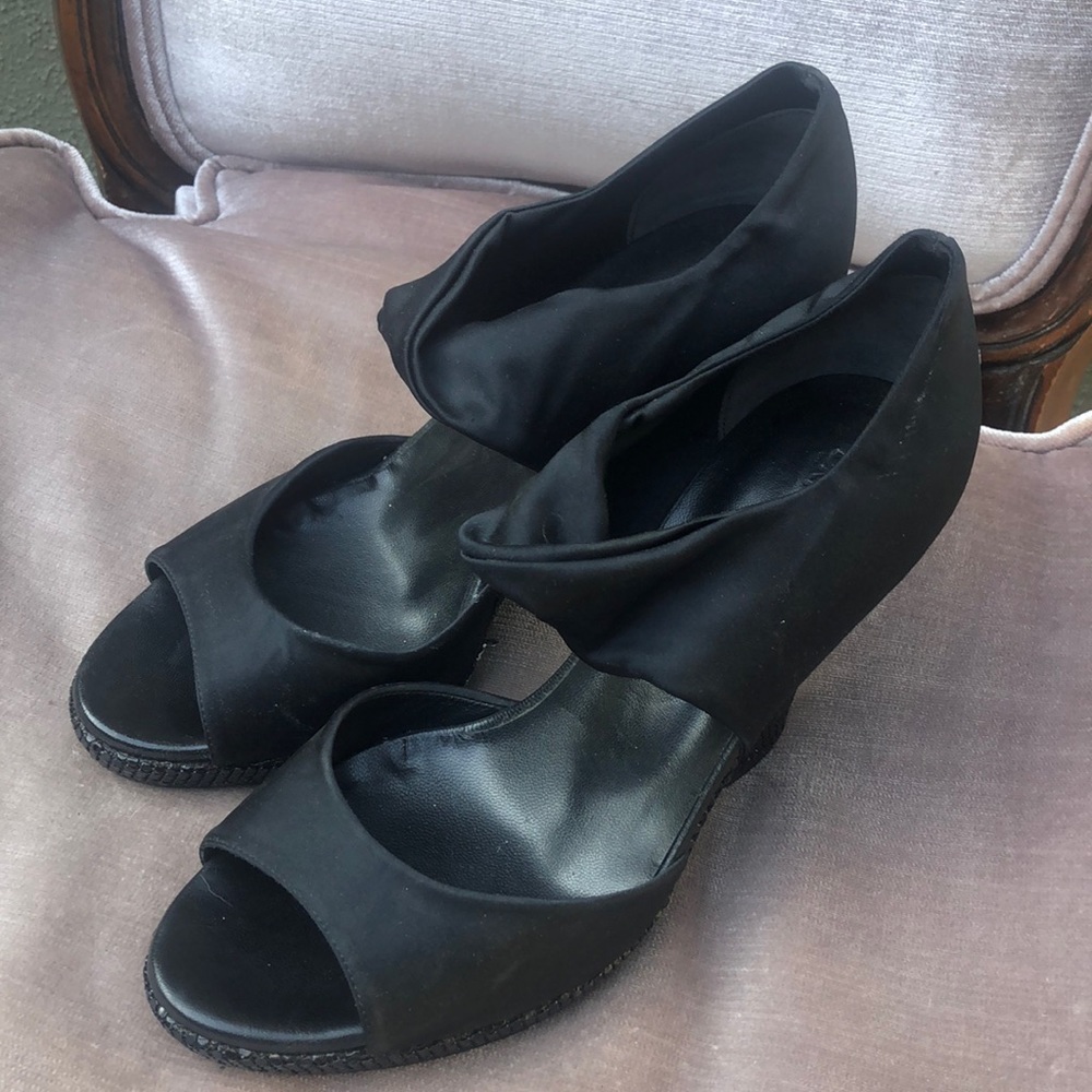 DKNY made in Italy black platforms